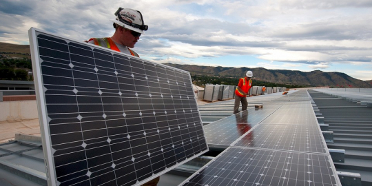 installatie van zonnepanelen